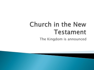 Church in the New Testament