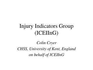 Injury Indicators Group (ICEIInG)