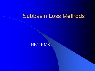 Subbasin Loss Methods