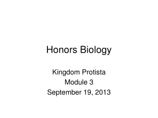 Honors Biology