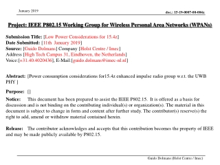 Project: IEEE P802.15 Working Group for Wireless Personal Area Networks (WPANs)