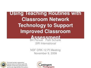 Using Teaching Routines with Classroom Network Technology to Support Improved Classroom Assessment