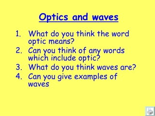 Optics and waves