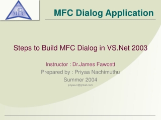 MFC Dialog Application