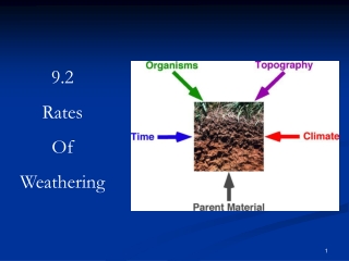 9.2  Rates  Of Weathering