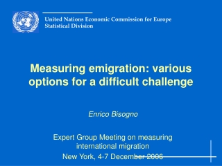 Measuring emigration: various options for a difficult challenge