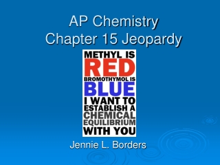 AP Chemistry Chapter 15 Jeopardy