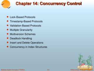 Chapter 14: Concurrency Control