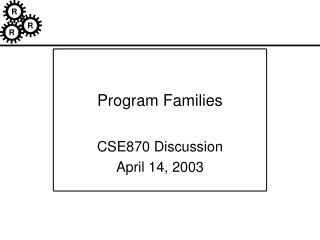 Program Families