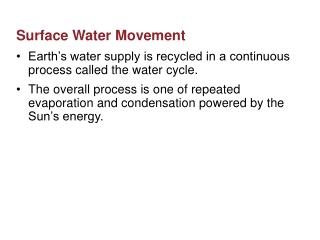 Surface Water Movement