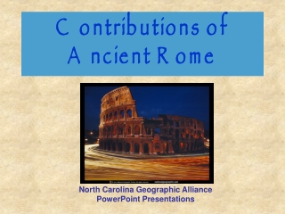 Contributions of Ancient Rome