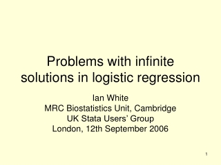 Problems with infinite solutions in logistic regression