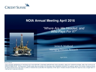 NOIA Annual Meeting April 2016