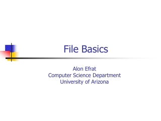 File Basics