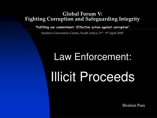 Law Enforcement: Illicit Proceeds