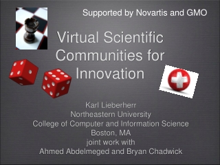 Virtual Scientific Communities for Innovation