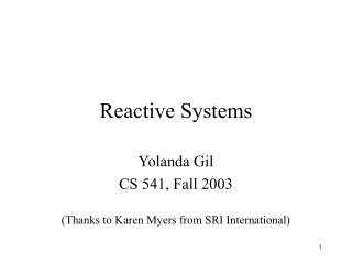 Reactive Systems