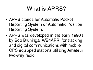 What is APRS?