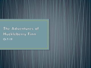 The Adventures of Huckleberry Finn