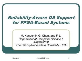 Reliability-Aware OS Support for FPGA-Based Systems