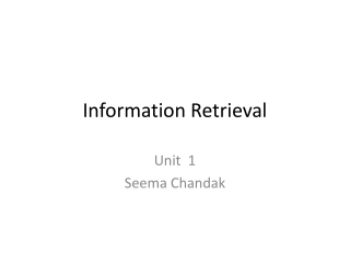 Information Retrieval