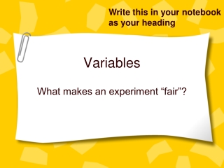 Variables