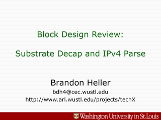 Block Design Review: Substrate Decap and IPv4 Parse