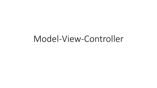 Model-View-Controller