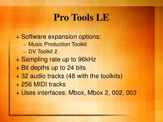 Pro Tools LE