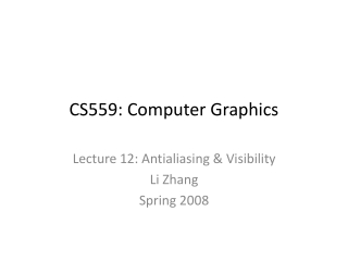 CS559: Computer Graphics