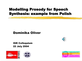 Modelling Prosody for Speech Synthesis : example from Polish