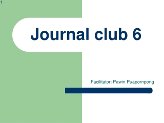 Journal club 6