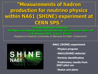 Cracow Epiphany Conference,  On Physics In Underground Laboratories and Its Connection with LHC