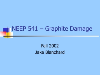 NEEP 541 – Graphite Damage