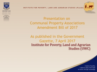 Institute for Poverty, Land and Agrarian Studies (UWC)