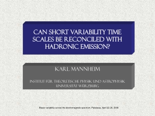 Can short variability time scales be reconciled with hadronic emission?