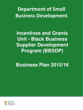 Department of Small Business Development