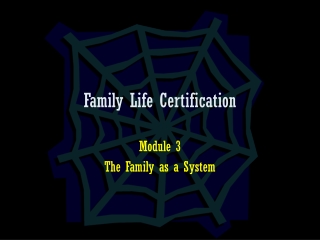 Family Life Certification