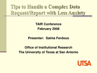 Tips to Handle a Complex Data Request/Report with Less Anxiety