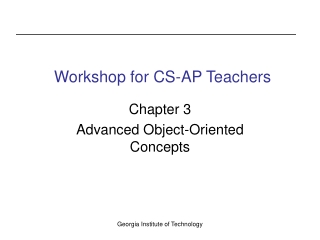 Workshop for CS-AP Teachers