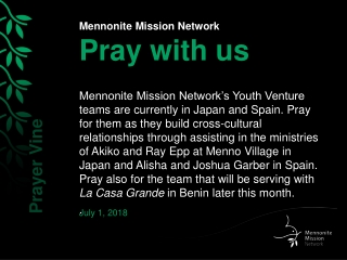 Mennonite Mission Network Pray with us