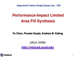 Performance-Impact Limited  Area Fill Synthesis