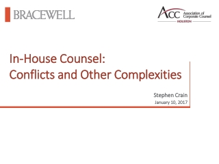 In-House Counsel: Conflicts and Other Complexities