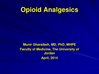 Opioid Analgesics