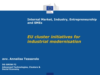 avv. Annalisa Tessarolo DG GROW F2 Advanced Technologies, Clusters &amp; Social Economy