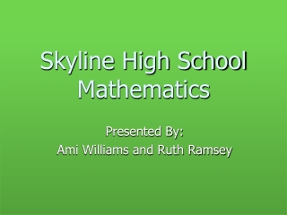 Skyline High School Mathematics