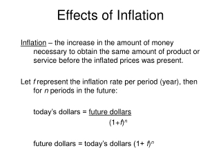 Effects of Inflation