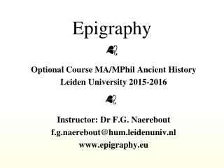 Epigraphy