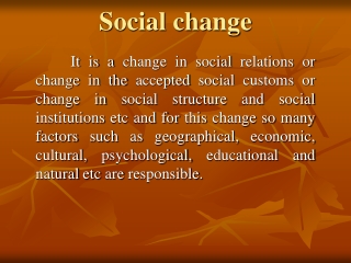 Social change
