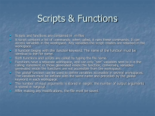 Scripts &amp; Functions